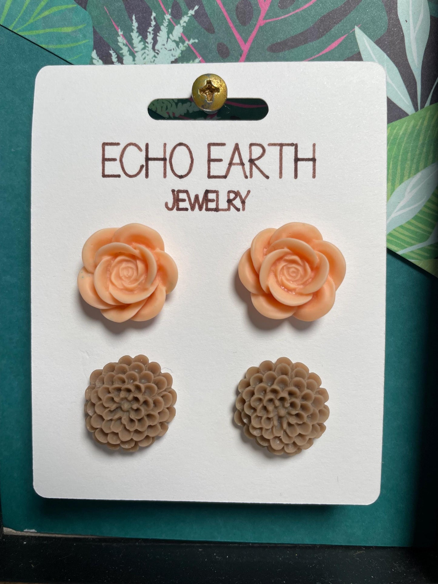 Flower Collection - Studded Earrings, Statement Earrings, Unique Earrings, Fashion Earrings