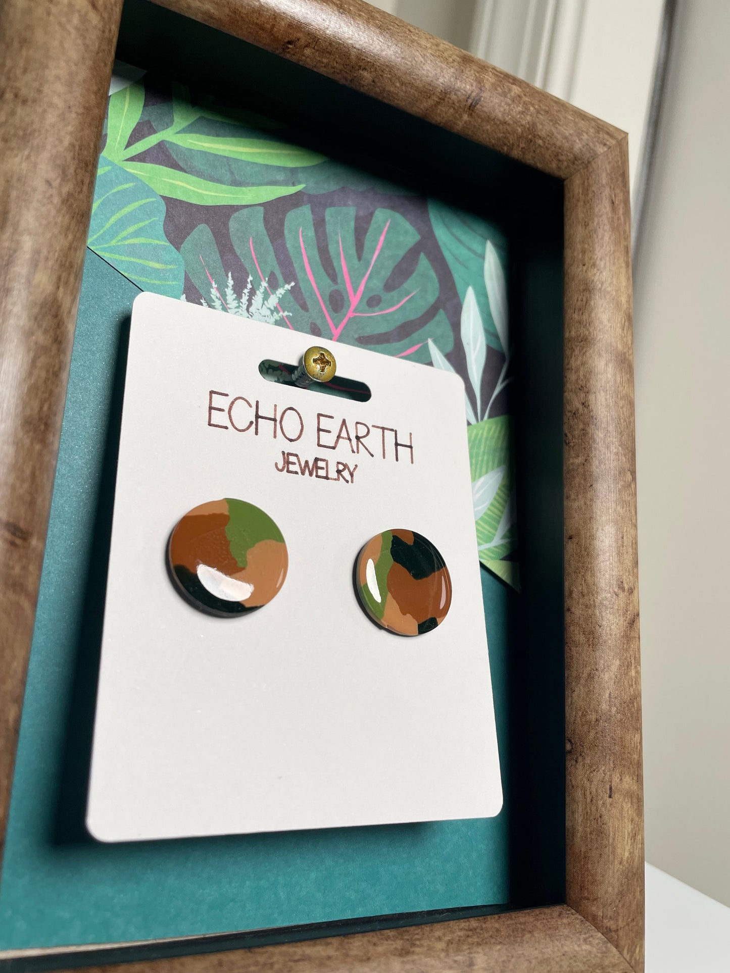 Camo Collection - Studded Earrings, Statement Earrings, Unique Earrings, Fashion Earrings, Clay Earrings