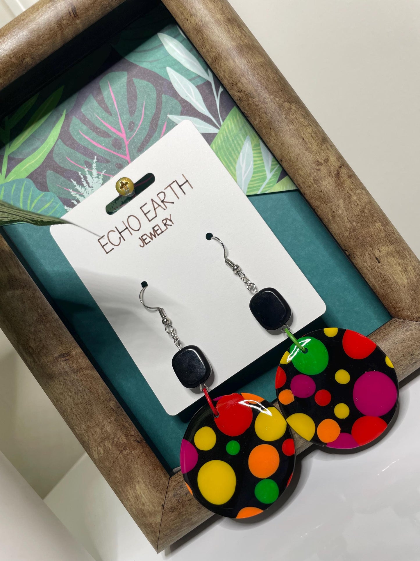 Polka Dot Collection - Multi-Color Earrings, Drop Earrings, Colorful Earrings, Statement Earrings, Unique Earrings