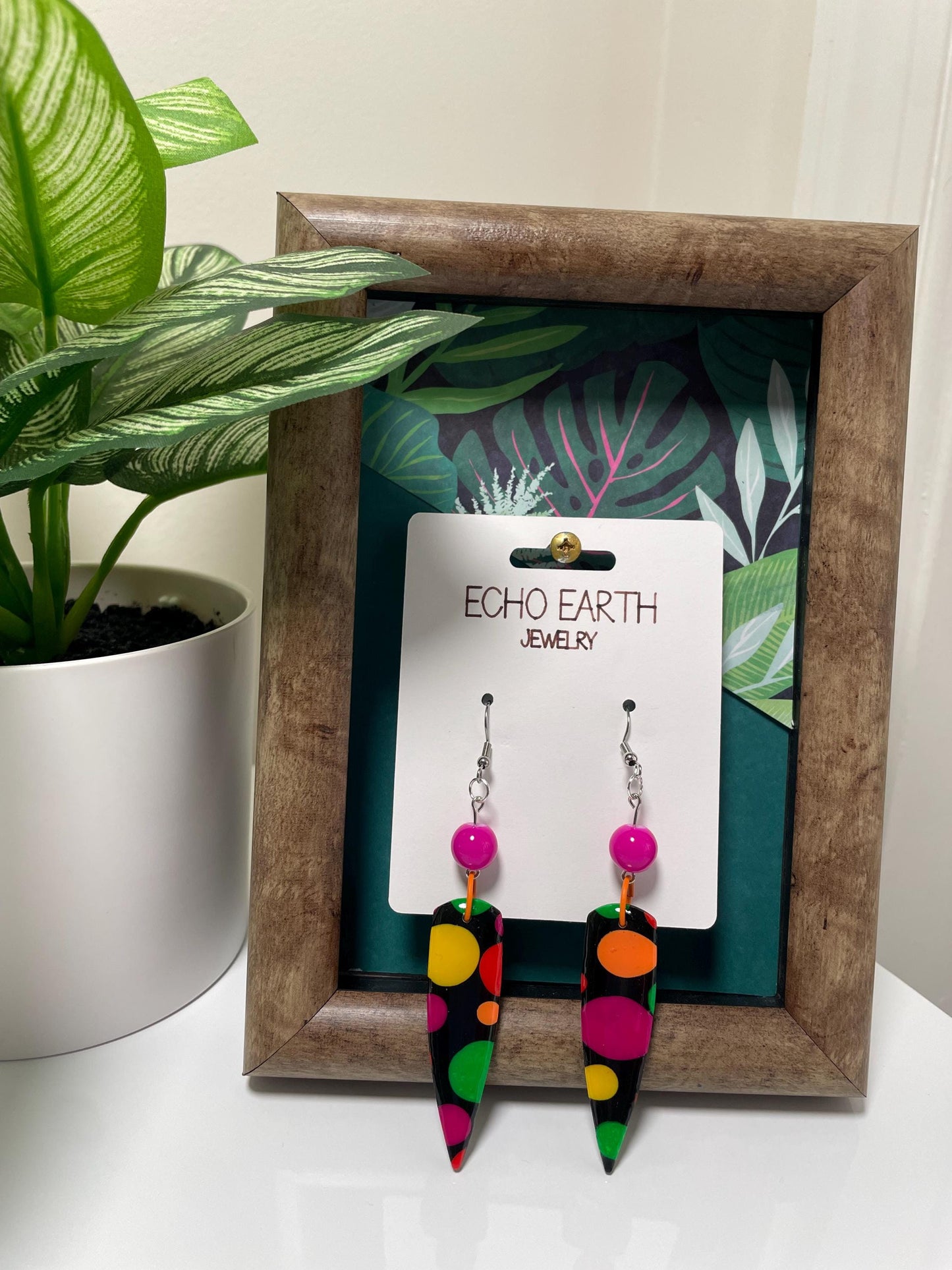 Polka Dot Collection - Multi-Color Earrings, Drop Earrings, Colorful Earrings, Statement Earrings, Unique Earrings