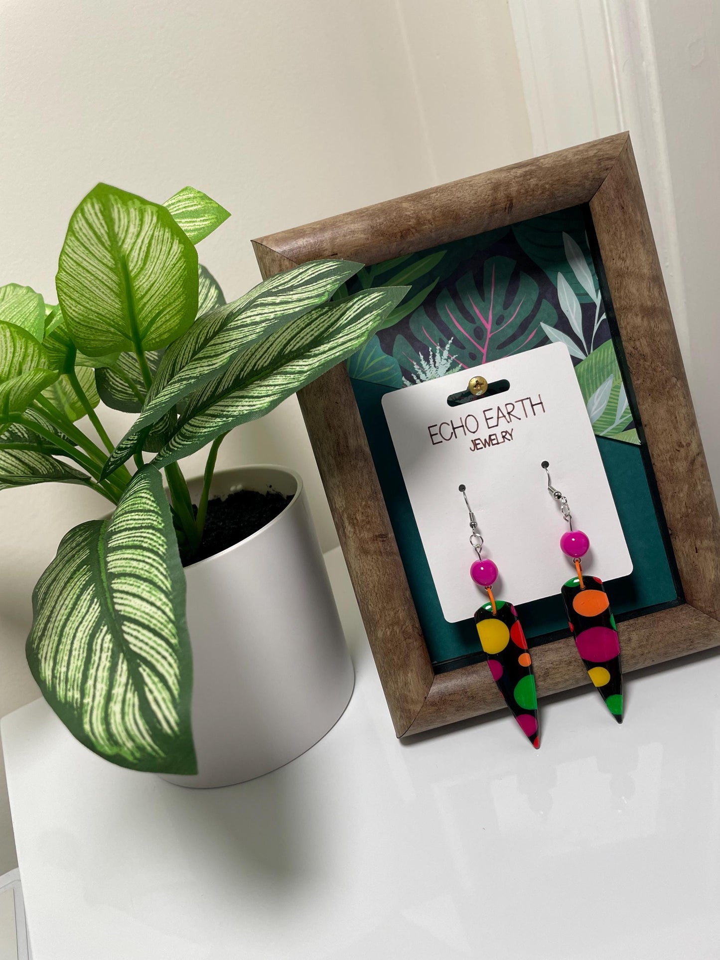 Polka Dot Collection - Multi-Color Earrings, Drop Earrings, Colorful Earrings, Statement Earrings, Unique Earrings