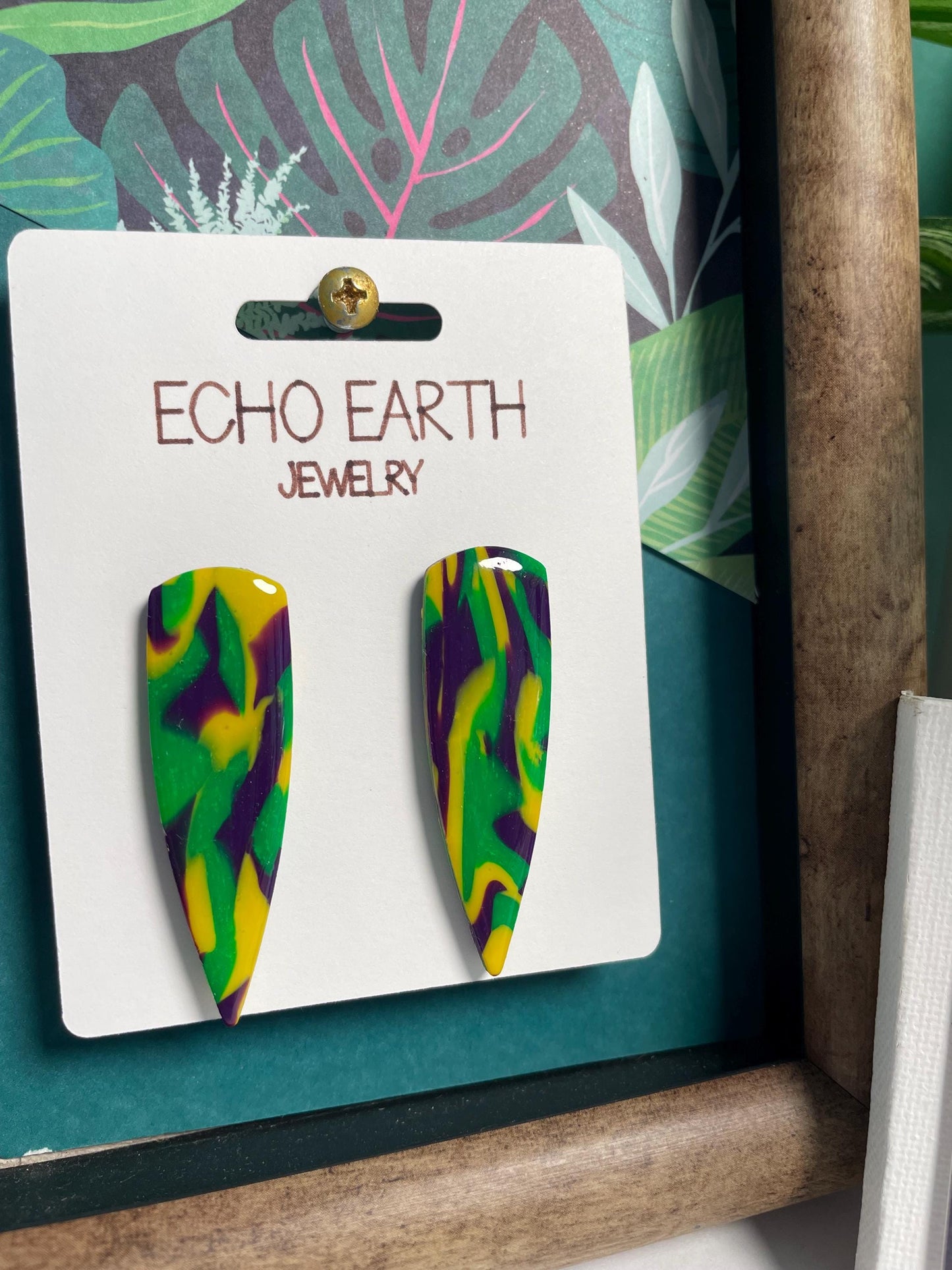 Mardi Gras Collection - Studded Earrings, Statement Earrings, Unique Earrings, Fashion Earrings, Clay Earrings