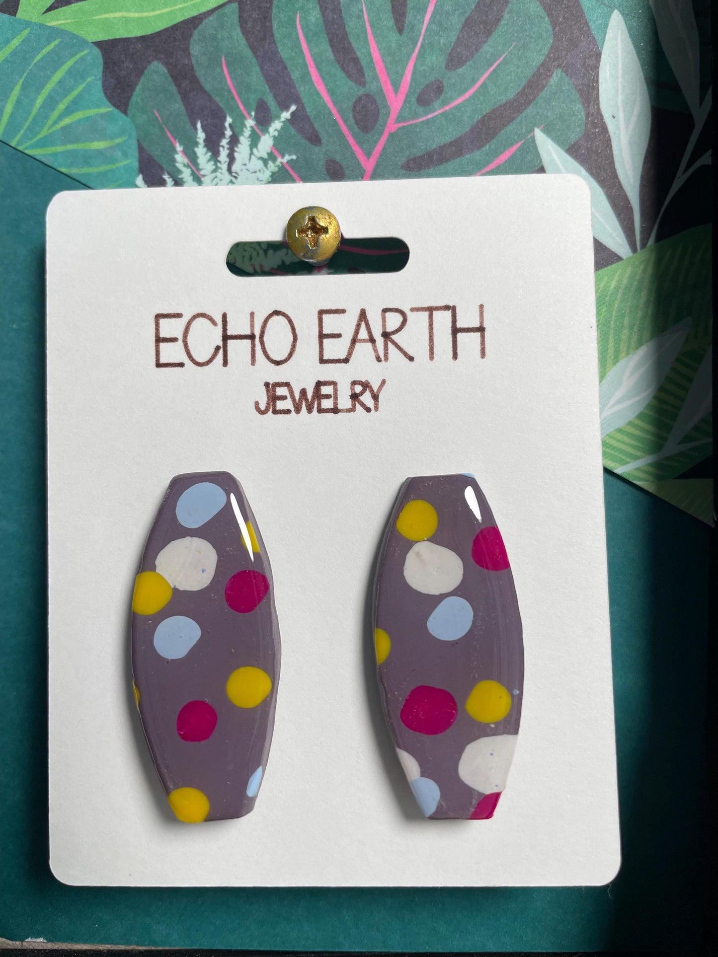Polka Dot Collection - Multi-Color Earrings, Drop Earrings, Colorful Earrings, Statement Earrings, Unique Earrings