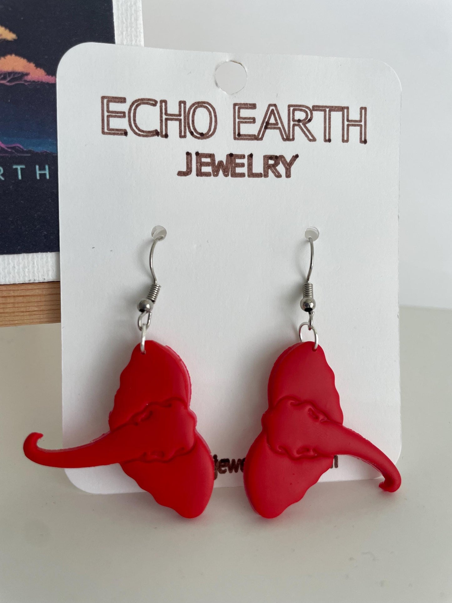 Elephant Dangle Earrings, Sorority Inspired Earrings