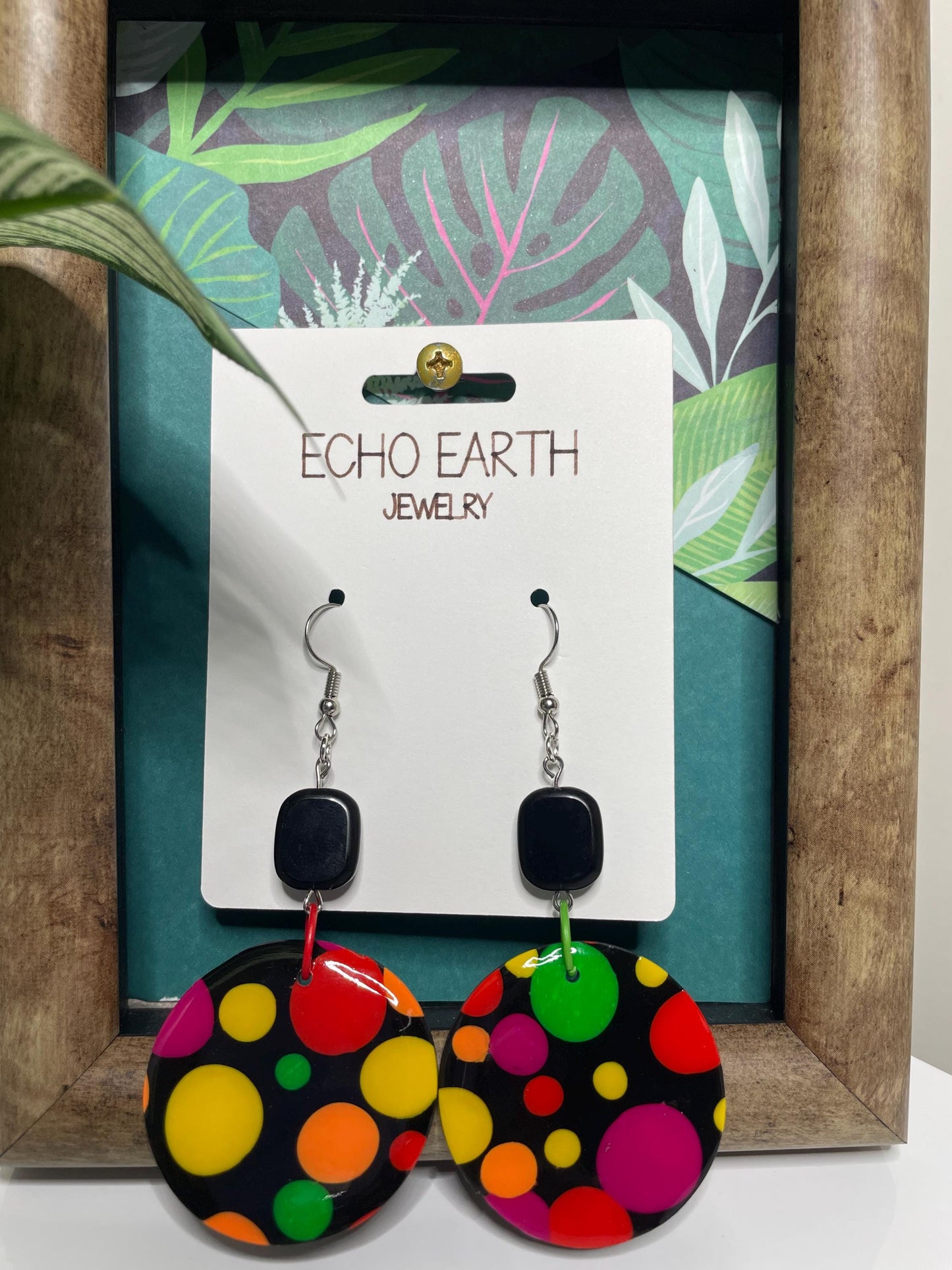 Polka Dot Collection - Multi-Color Earrings, Drop Earrings, Colorful Earrings, Statement Earrings, Unique Earrings
