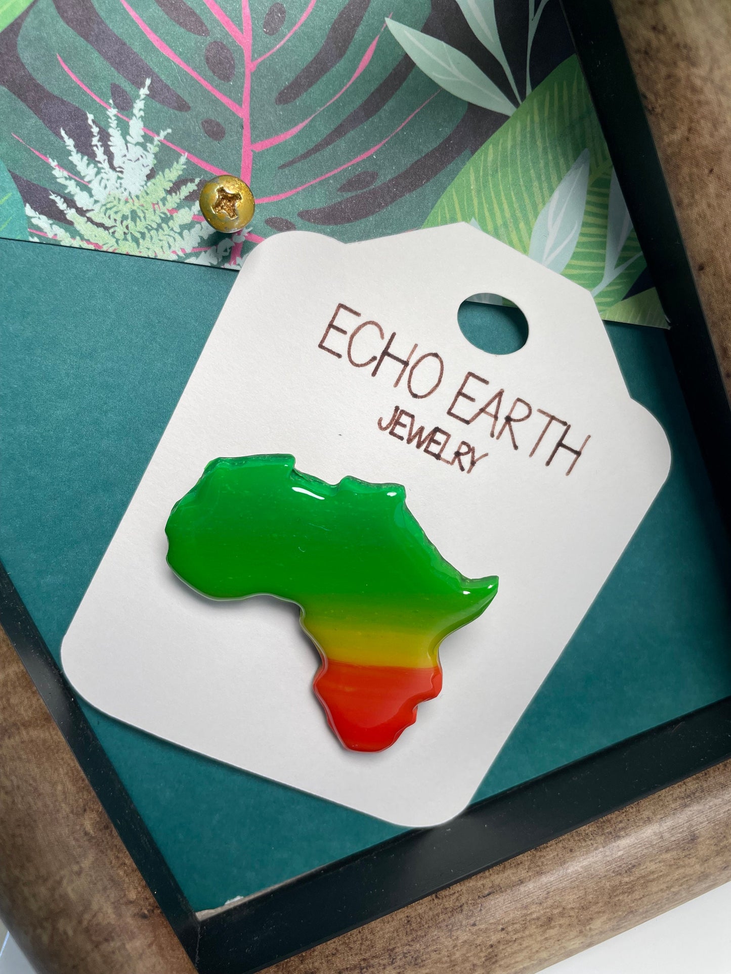Africa Pin, Fashion Pin, Brooch, Jewelry, Statement Jewelry, Unique Jewelry
