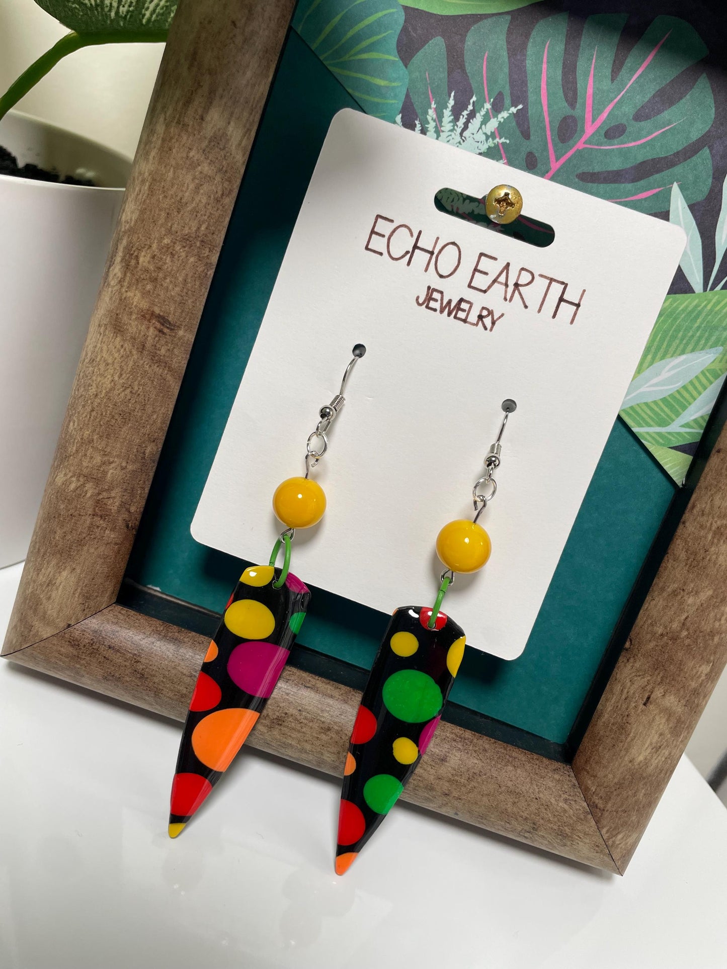 Polka Dot Collection - Multi-Color Earrings, Drop Earrings, Colorful Earrings, Statement Earrings, Unique Earrings