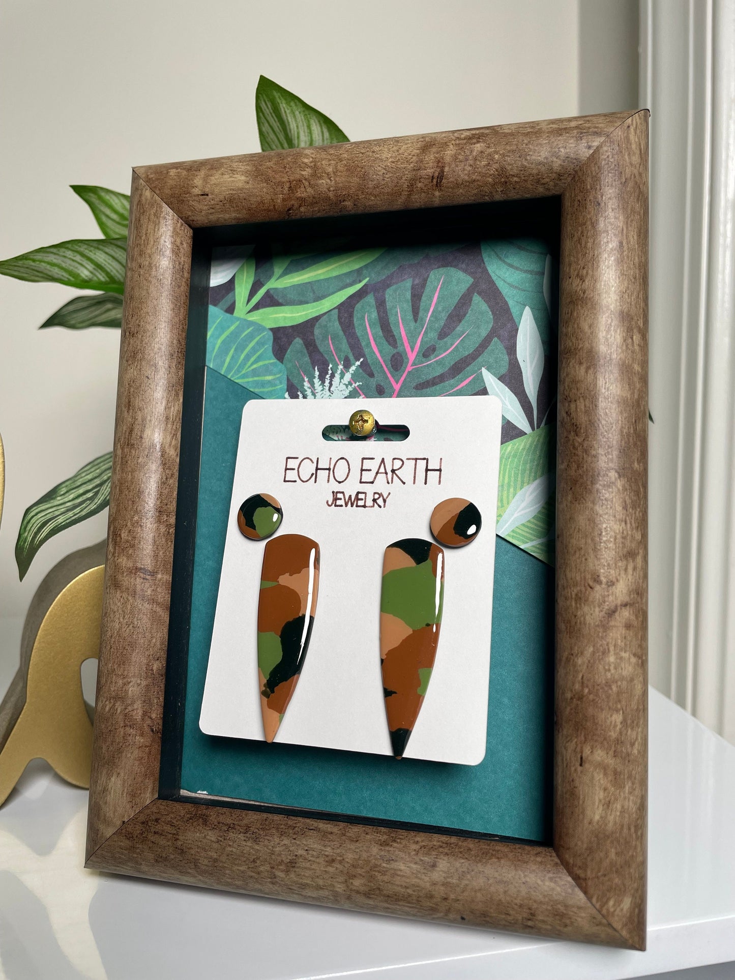 Camo Collection - Studded Earrings, Statement Earrings, Unique Earrings, Fashion Earrings, Clay Earrings