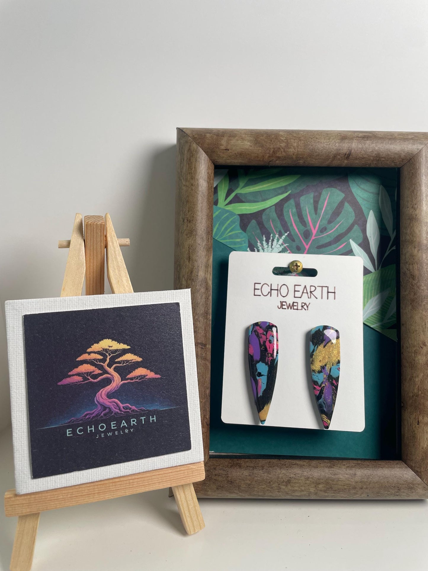Tropical Twilight Collection - Studded Earrings, Statement Earrings, Unique Earrings, Fashion Earrings, Clay Earrings