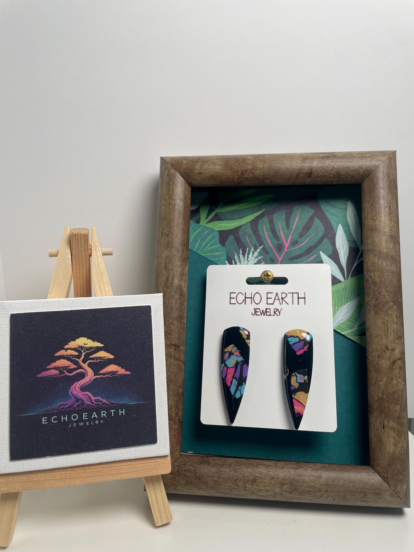 Tropical Twilight Collection - Studded Earrings, Statement Earrings, Unique Earrings, Fashion Earrings, Clay Earrings