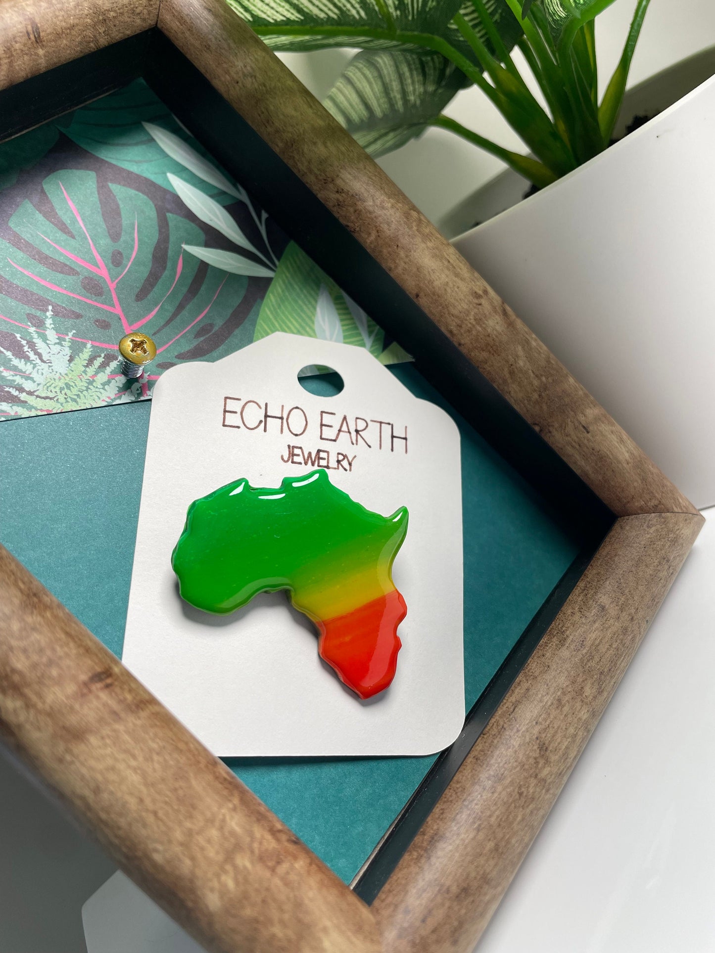 Africa Pin, Fashion Pin, Brooch, Jewelry, Statement Jewelry, Unique Jewelry