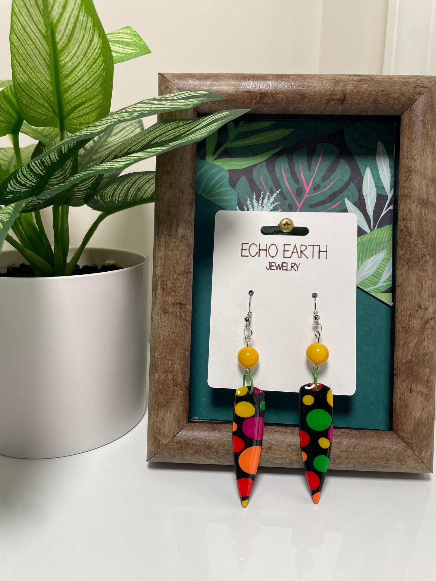 Polka Dot Collection - Multi-Color Earrings, Drop Earrings, Colorful Earrings, Statement Earrings, Unique Earrings