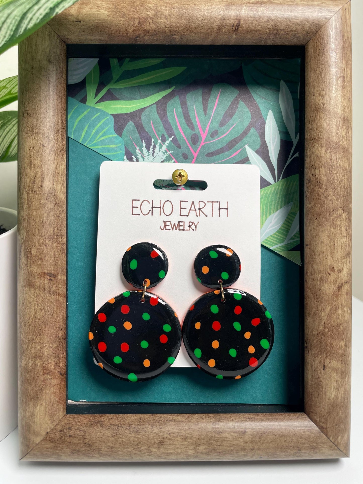 Polka Dot Collection - Multi-Color Earrings, Drop Earrings, Colorful Earrings, Statement Earrings, Unique Earrings