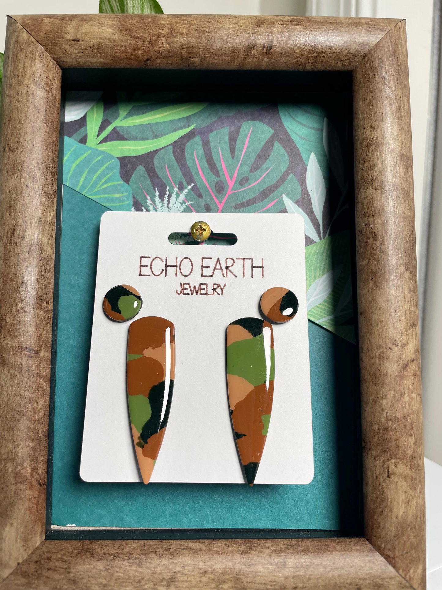 Camo Collection - Studded Earrings, Statement Earrings, Unique Earrings, Fashion Earrings, Clay Earrings