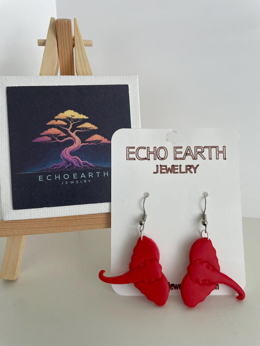 Elephant Dangle Earrings, Sorority Inspired Earrings