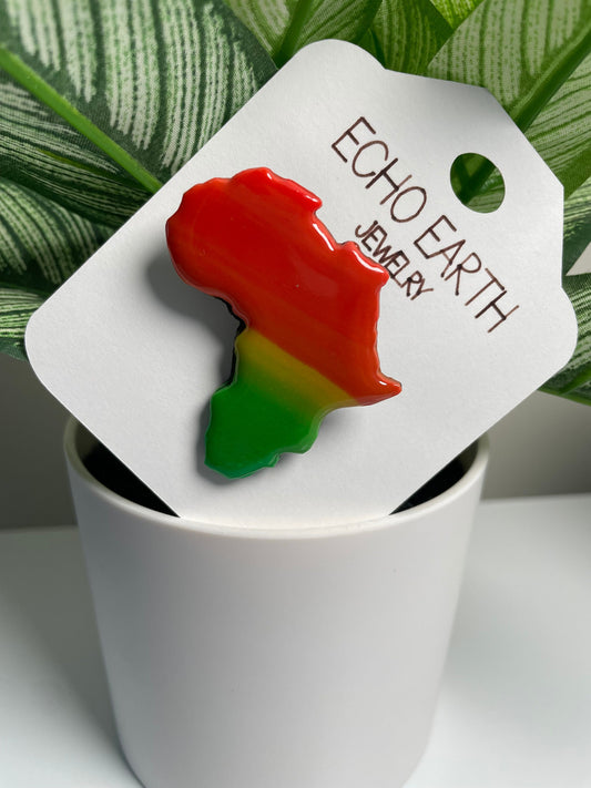 Africa Pin, Fashion Pin, Brooch, Jewelry, Statement Jewelry, Unique Jewelry