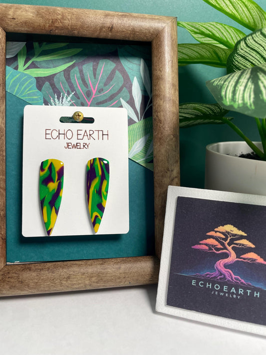 Mardi Gras Collection - Studded Earrings, Statement Earrings, Unique Earrings, Fashion Earrings, Clay Earrings